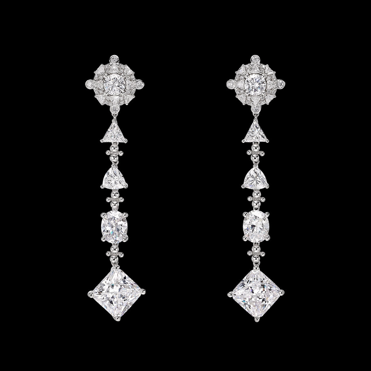 Diamond Tropical Drop Earrings